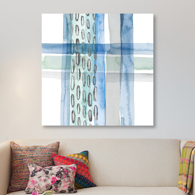 « cross couture iv », impression sur toile, H 26 po x l 26 po x P 1,5 po, Toile tendue, Pas de tapis