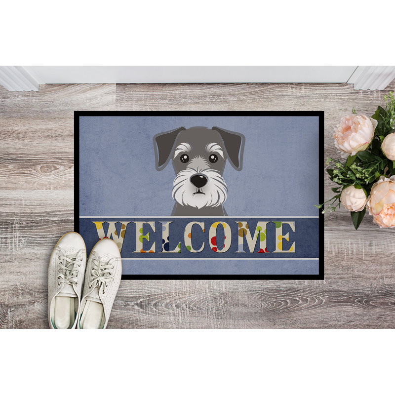 Tapis d'entrée antidérapant Wanston Schnauzer, Rectangle 2 pi x 3 pi