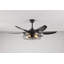 52-Inch Modern Black Ceiling Fan With Light And Remote Control (Bulb Not Included)