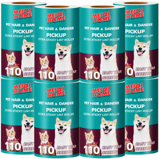 Recharges de rouleaux à peluches extra-collantes, 880 feuilles faciles à déchirer pour rouleaux de 3,9 po à 4 po avec un diamètre de 1,5 po, propreté supérieure des vêtements (recharges seulement)
