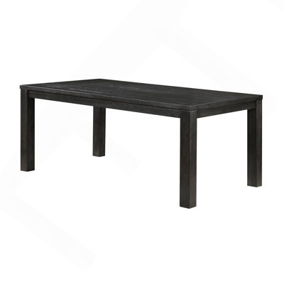 Antique Black Finish Dining Table Transitional Framing Wooden Funiture Kitchen Dining Table