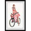 Bicycle Lady - Single Picture Frame Painting-1206685488