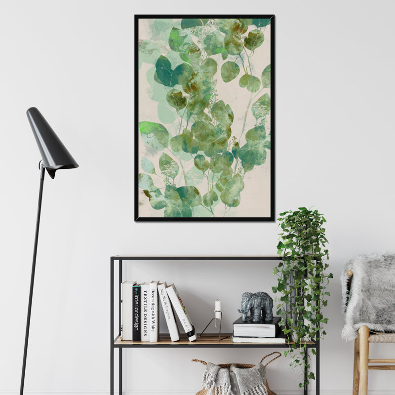 Eucalyptus I by Jennifer Goldberger - Wrapped Canvas Painting Print, Black Framed Paper Print, 95cm H x 65cm W