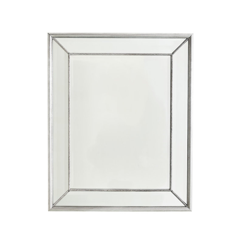 Vermeil Rope Solid Wood Beveled Mirror