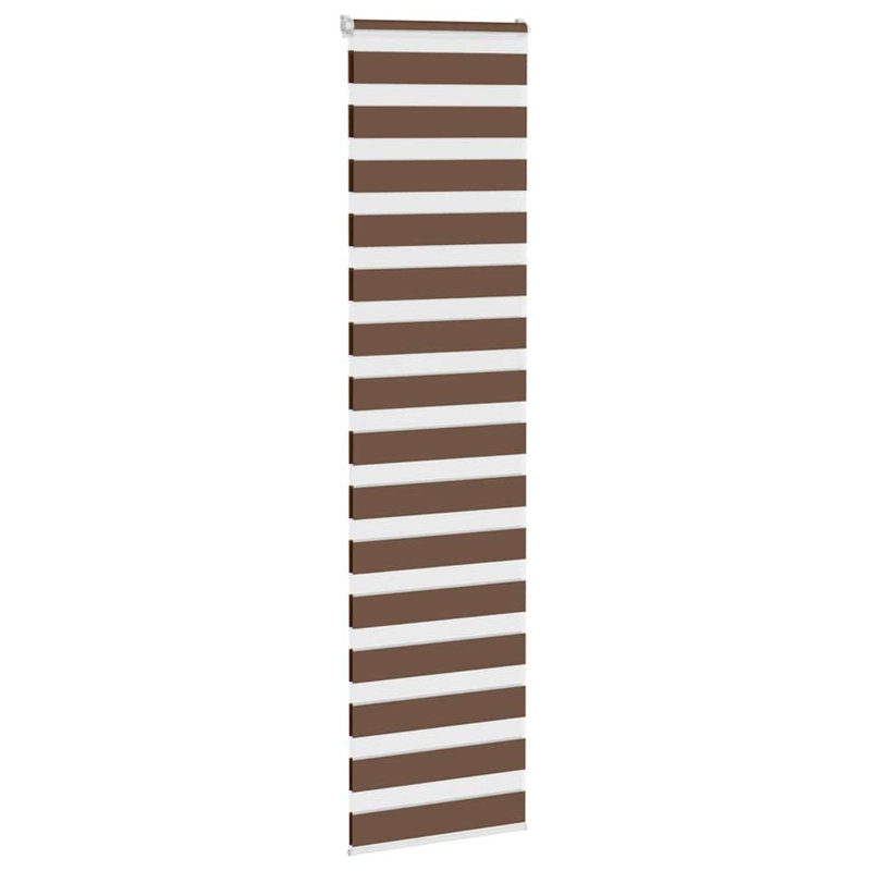 George Oliver Zebra Blind Polyester, Brown, 55cmW x 200cmL