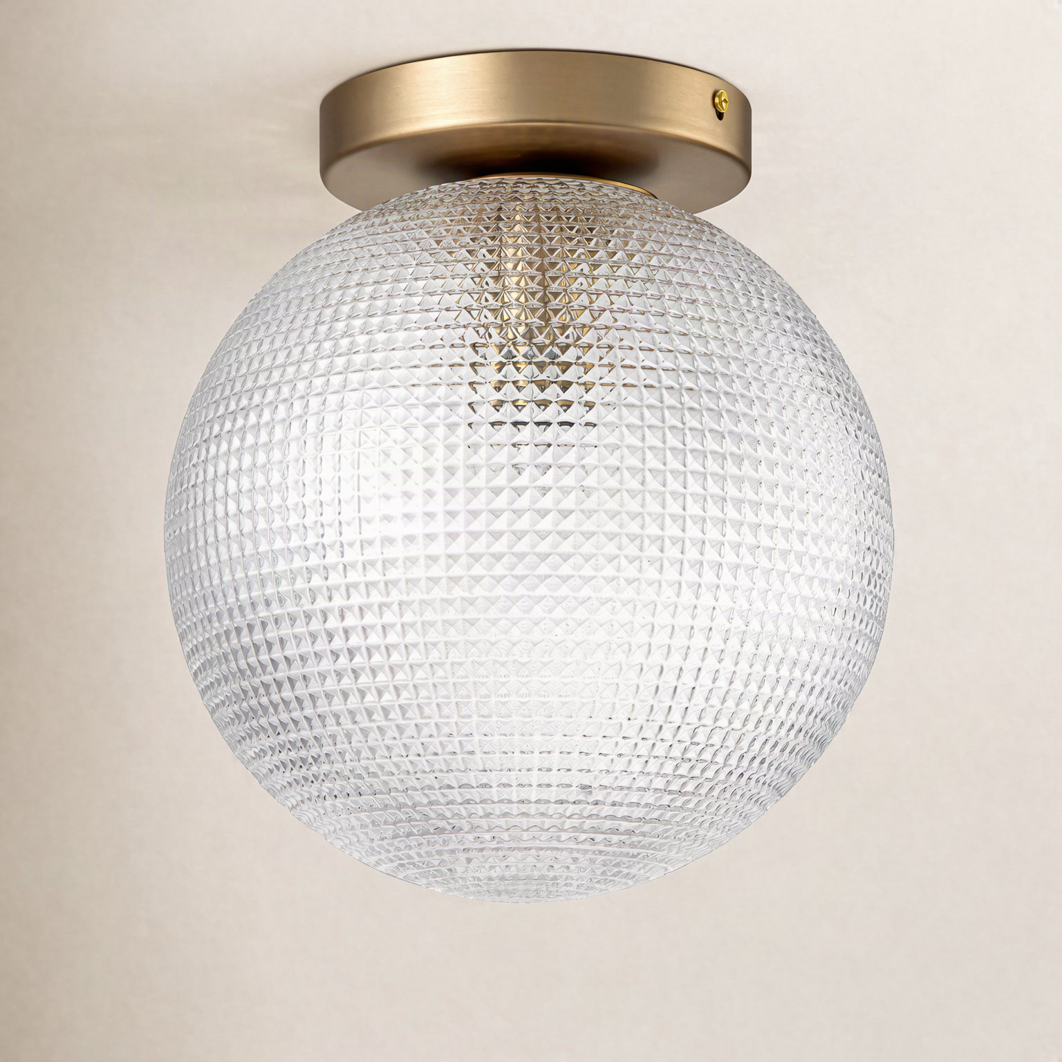 Brunsville Single Light Glass Flush Mount
