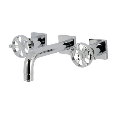 Kingston Brass Belknap Two-Handle 3-Hole Wall Mount Bathroom Faucet