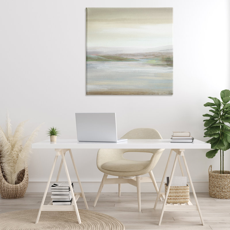 «Calm Atmospheric Landscape Floater», art mural sur toile par Nan, H 36 po x l 36 po