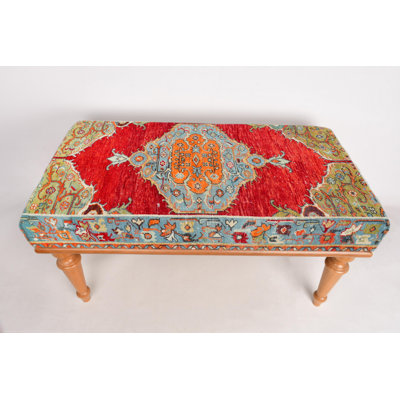 Anatolian Bench, Bohemian Bench, Ottoman Bench, Upholstered Bench, Turkish Rug Bench, Kilim Bench, Home Decor Bench, Handmade Bench