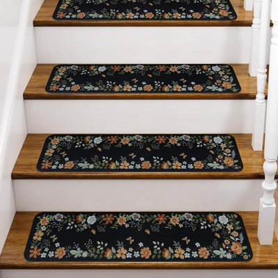 Tapis d'escalier antidérapant pour les marches intérieures en bois