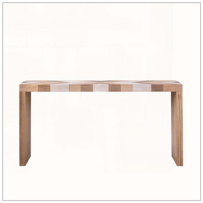 62" Long Entryway Table,Modern Console Table with Chevron Patterned Top