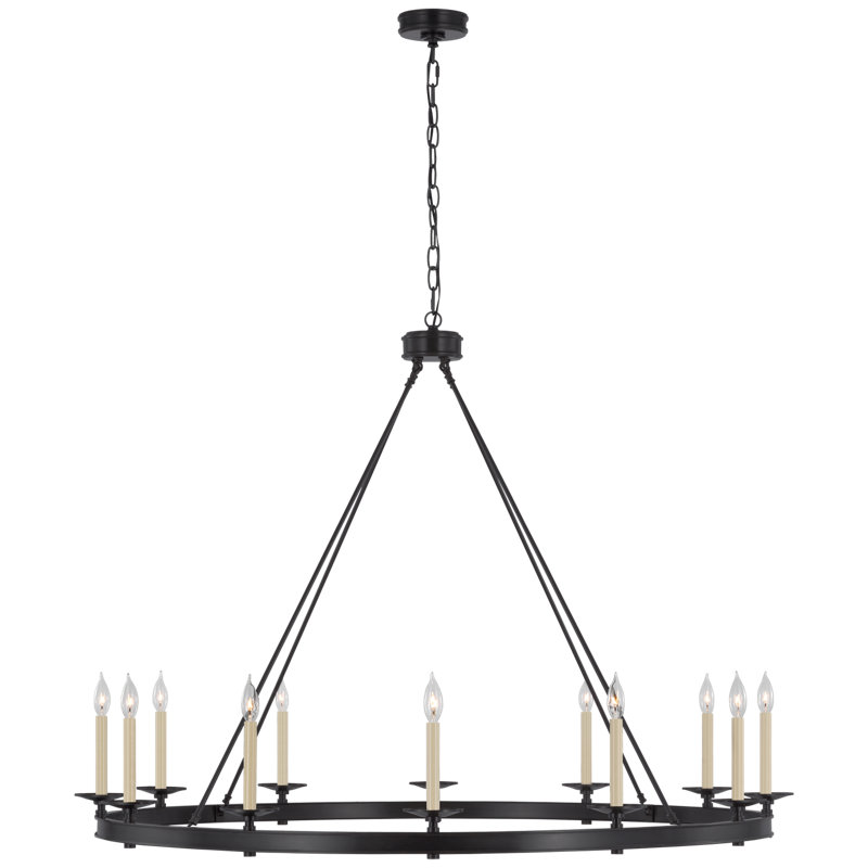 Launceton 12 - Light Chandelier, 38.25" H x 53.25" W x 53.25" D, Bronze