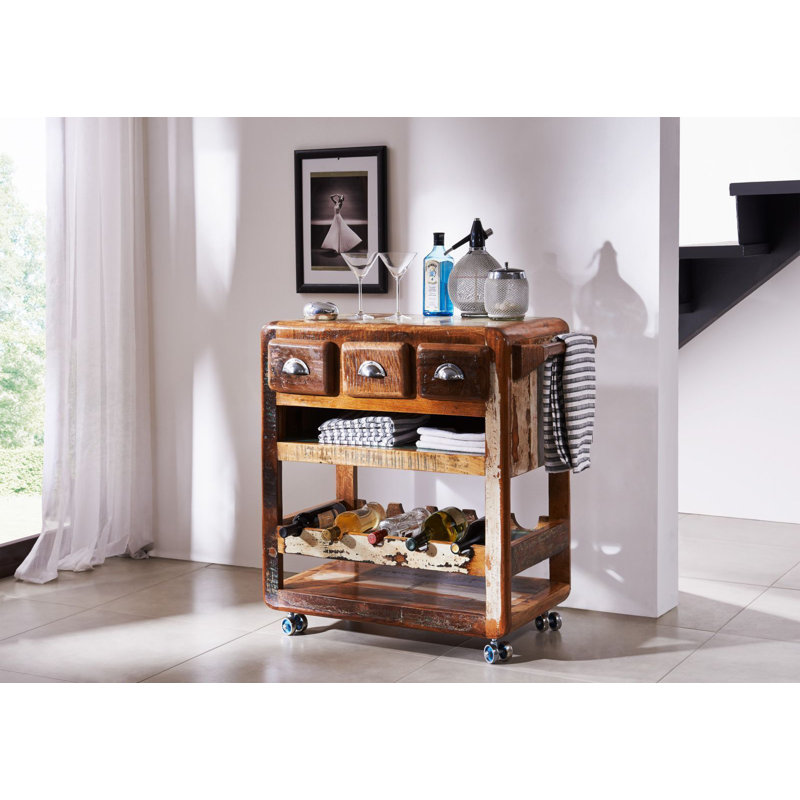 Freezy Solid Wood Kitchen Cart