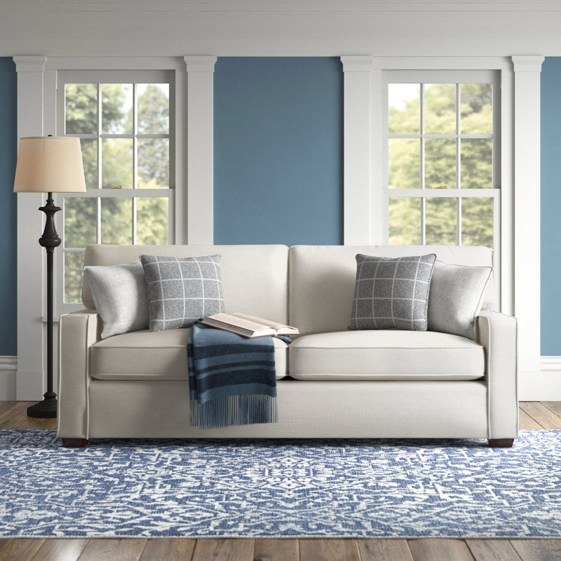 Taylor 88'' Upholstered Sofa, Nomad Snow Crypton® Chenille