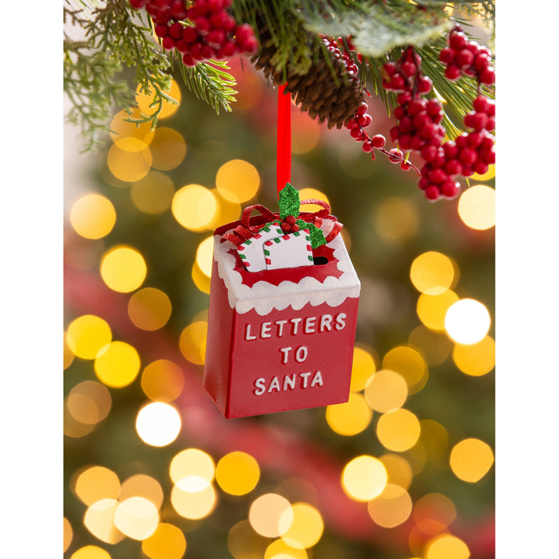 Ornement suspendu lettre au père Noël