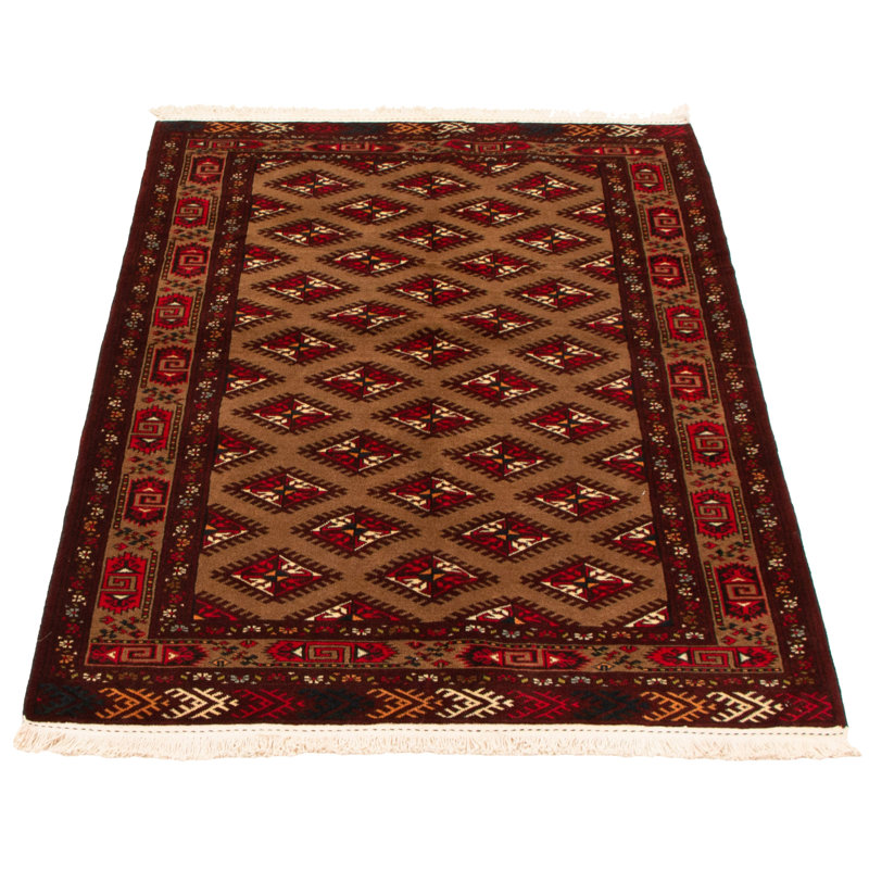 Lolke One-of-a-Kind 4'5" X 6'9" New Age Wool Area Rug in Dark Red