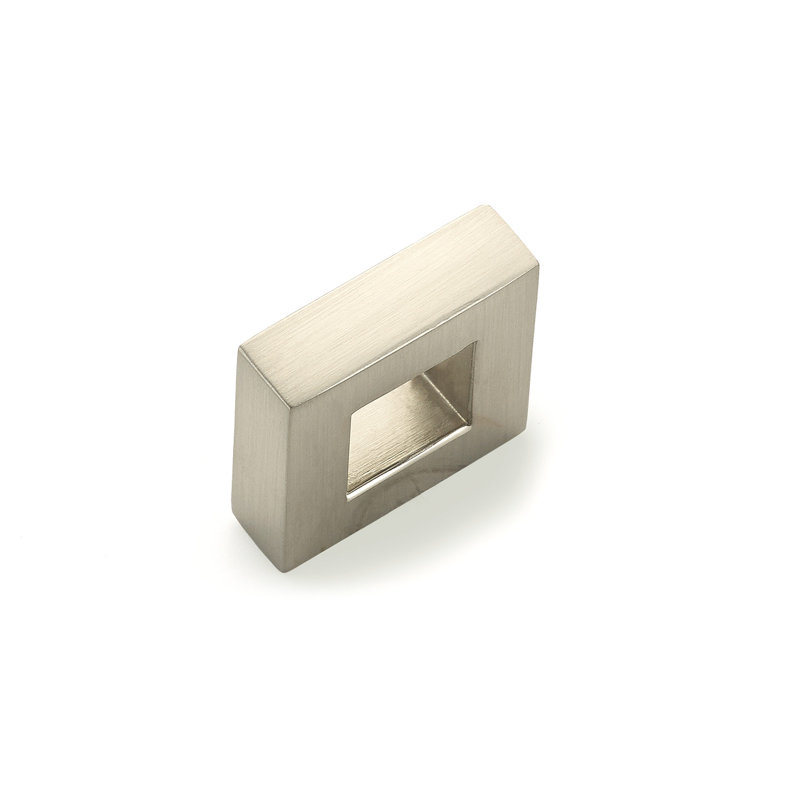 Poignée carrée Expression de 0,96 po, Nickel brossé