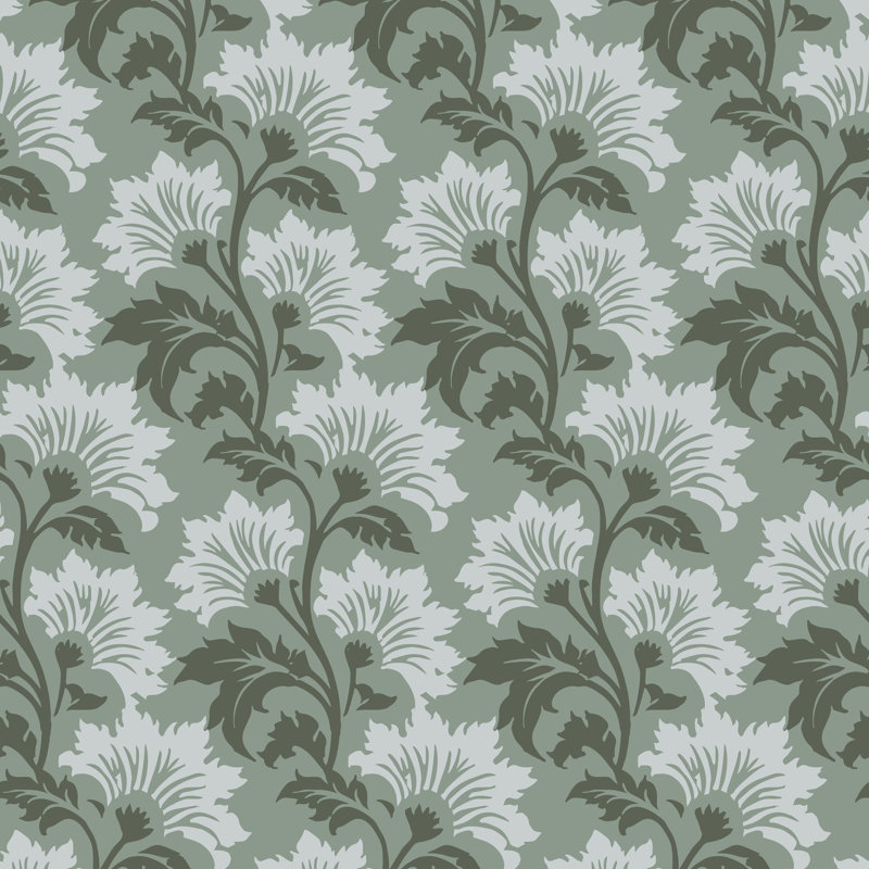 Wildflower - Silver Sage Botanical Wallpaper, Silver Sage