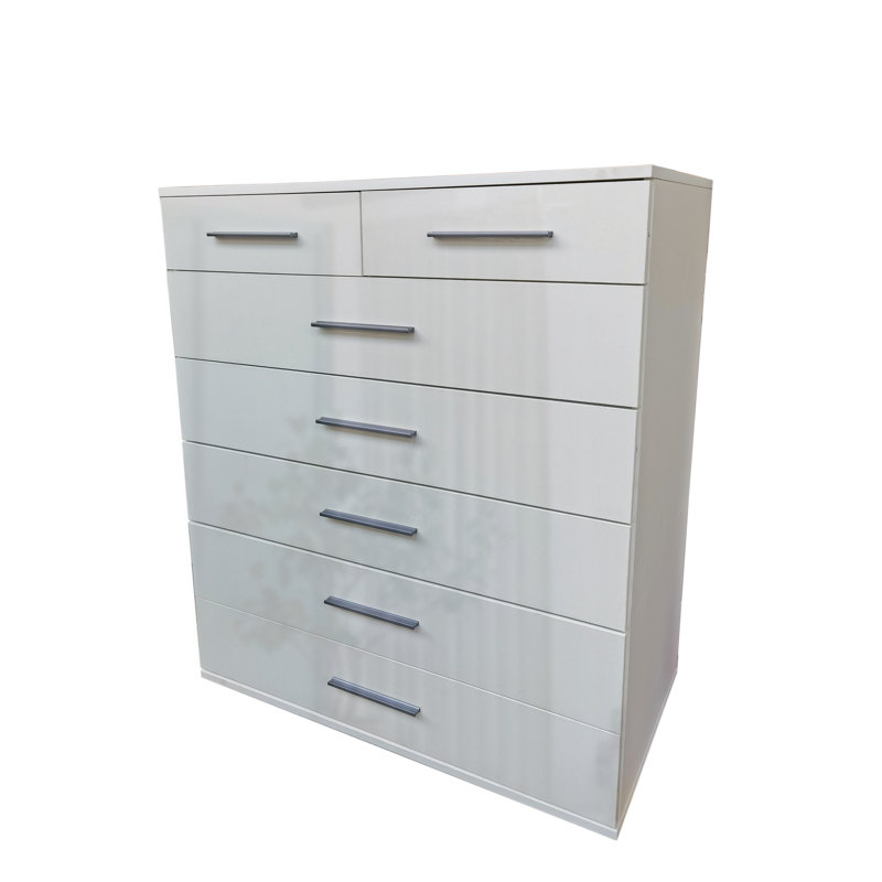 Pamel 95cm W 7 - Drawer Chest of Drawers, Gloss White