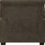 Fauteuil brun avec base stable et coussin d'assise en tissu relaxant