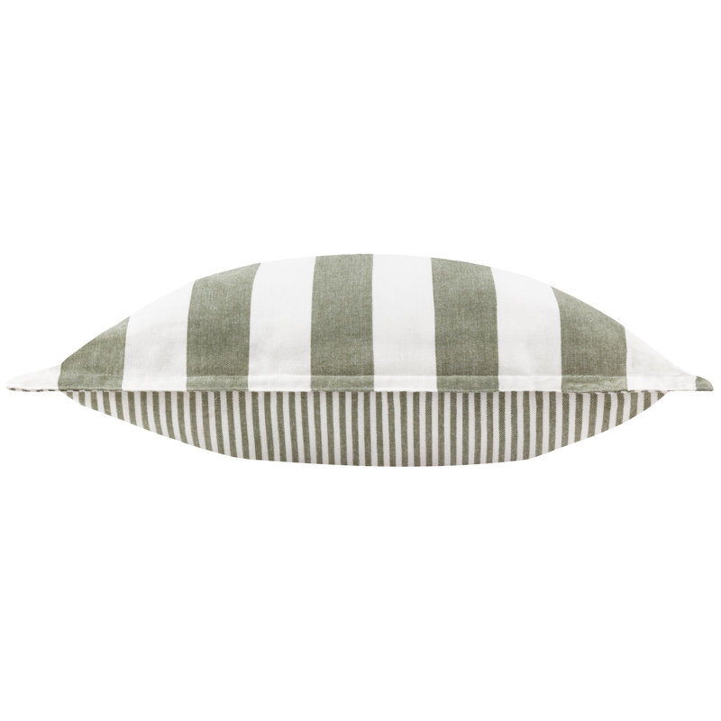 Paniagua Indoor / Outdoor Striped Square Cushion, Polyester, Green