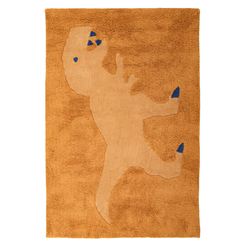 T-Rex Hand-tufted Rug, Rectangle 4' x 6'