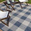 Tapis intérieur / extérieur noué à la main bleu / gris Lurean