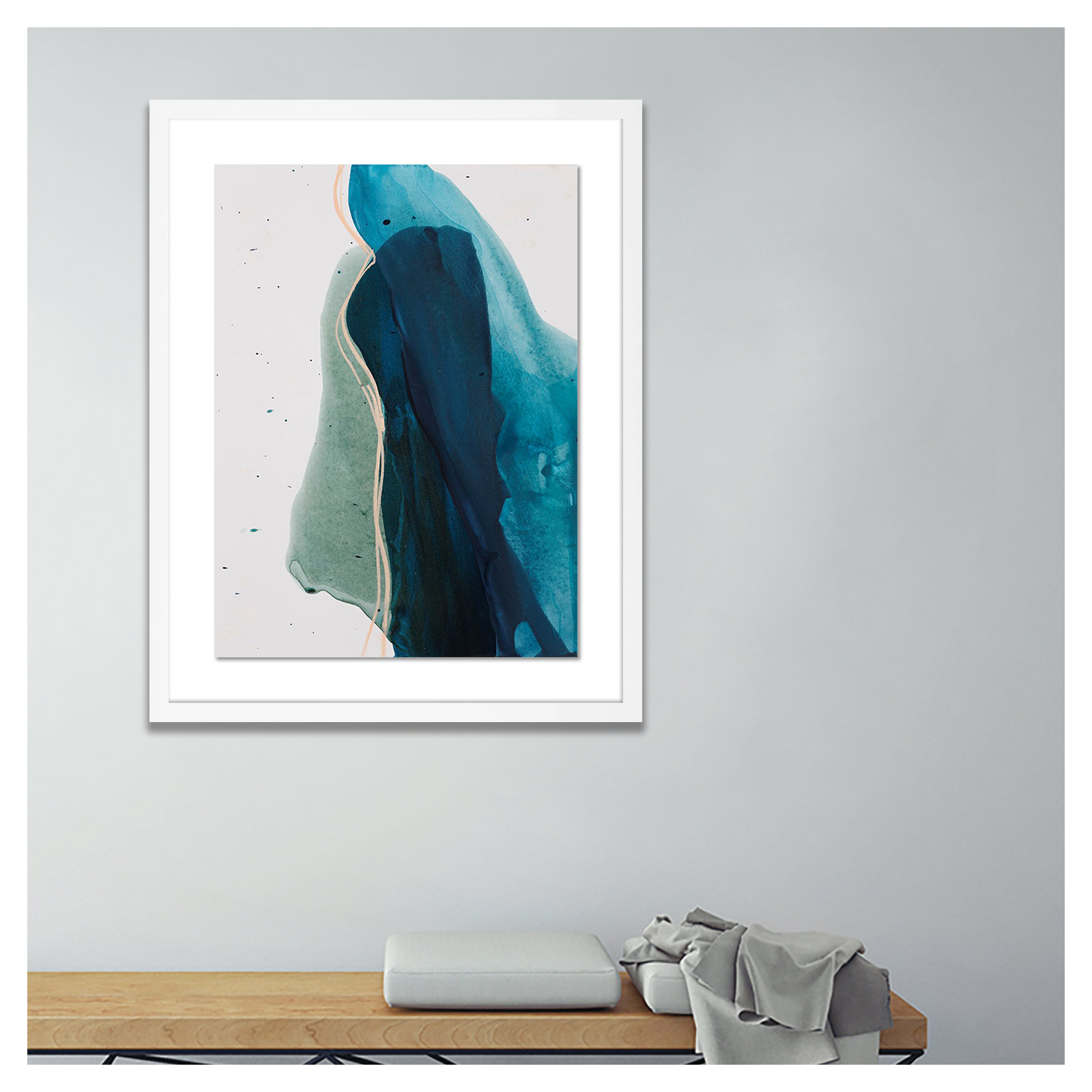 Intelligence by Kim Whiteside, White, 24" H x 19" W x 1.5" D