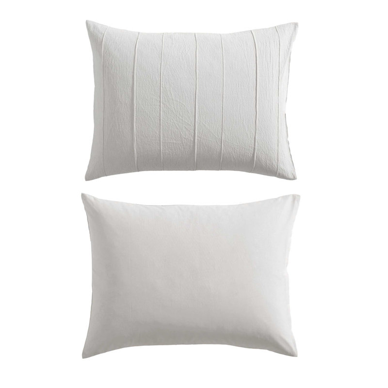Martha Stewart Garden Trellis Reversible Duvet Cover Set, Queen Duvet Cover + 2 Standard Shams, Beige