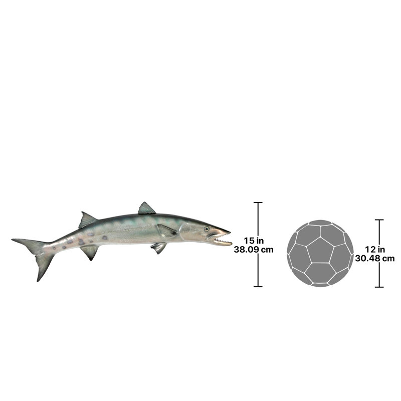 Sculpture à fixation murale barracuda