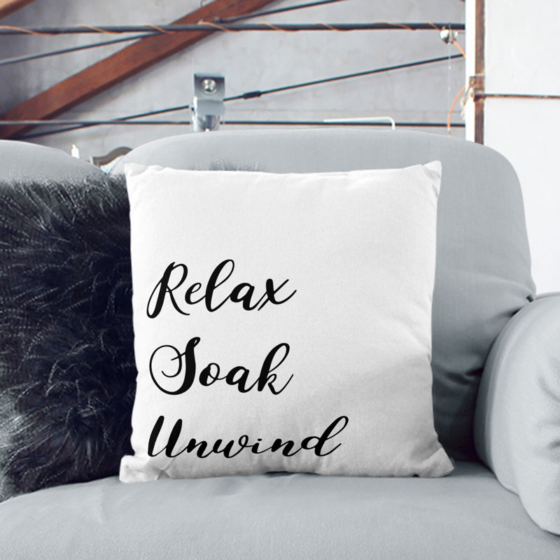 Square Cushion, White, 55cm H x 55cm W x 20cm D