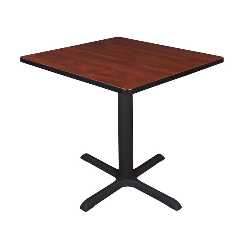 Neyland Cain Square X-Base Breakroom Table, Cherry, 29" H x 36" L x 36" W