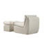 Canapé compact confortable avec repose-pieds pour des espaces de vie polyvalents