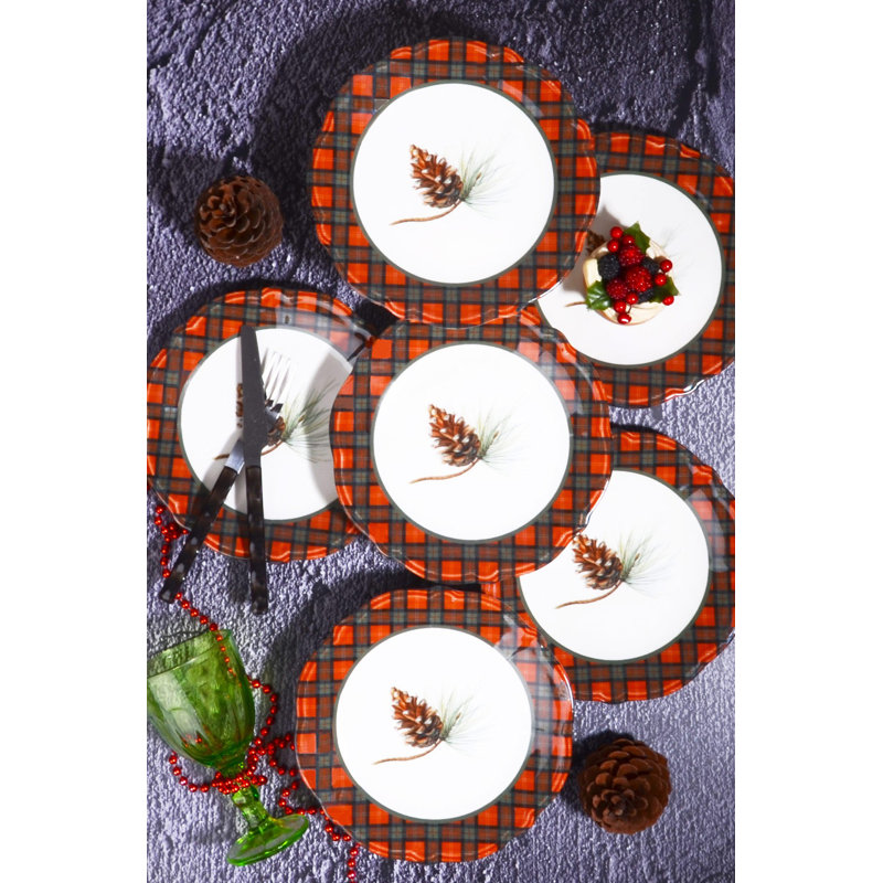 Assiette, Rouge / Noir / Blanc