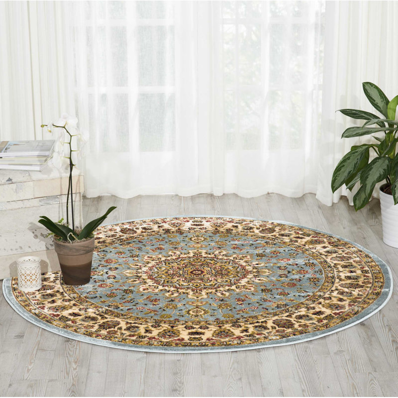 Mckie Oriental Indoor Rug, Round 7'10"