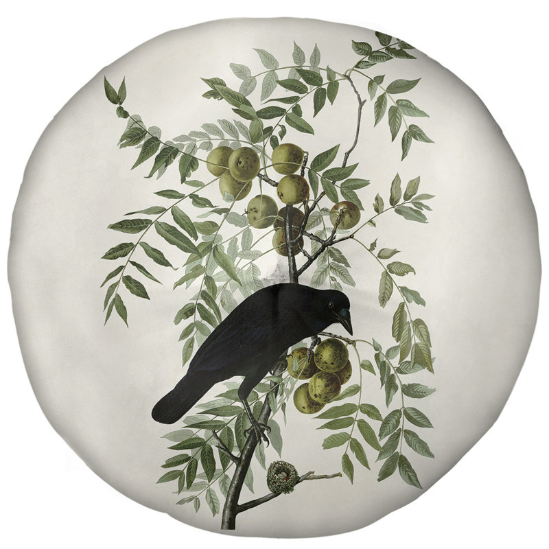Oreiller en pattes de plancher john james audubon american, 31,5 po x 63 po, Blanc cassé