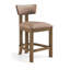 Tabouret de comptoir rembourré en cuir Phalan-428842838-428842864