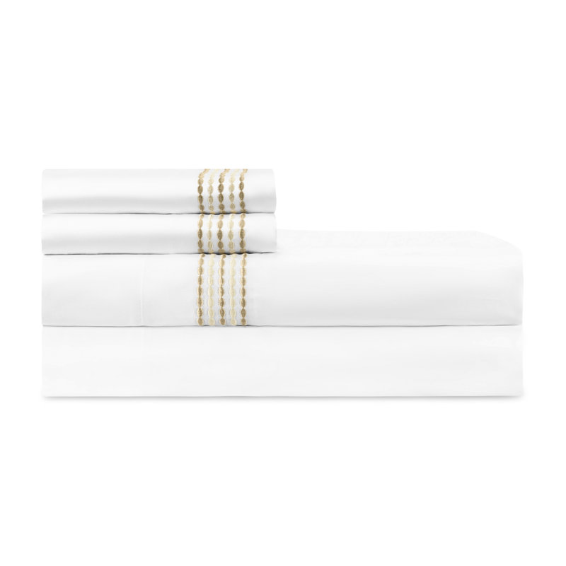 Stella 600 Thread Count Egyptian-Quality Cotton Sateen Sheet Set, California King, Caramel