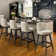 Swivel Upholstered Counter Stool with Solid Wood Frame
