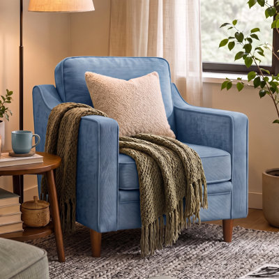 Barton 32" W Modern Soft Upholstered Fabric Chair