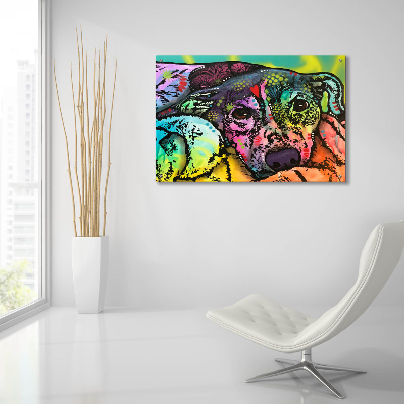 «Comfy Dog» par Dean Russo, H 24 po x l 36 po x P 0,2 po