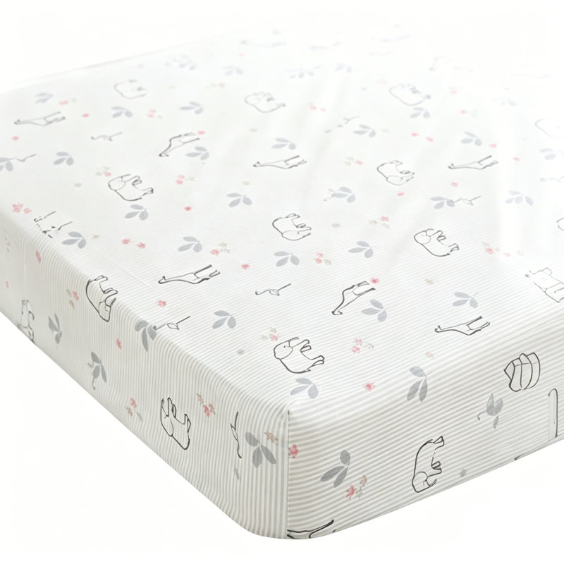 Drap-housse pour lit de bébé standard 100% coton