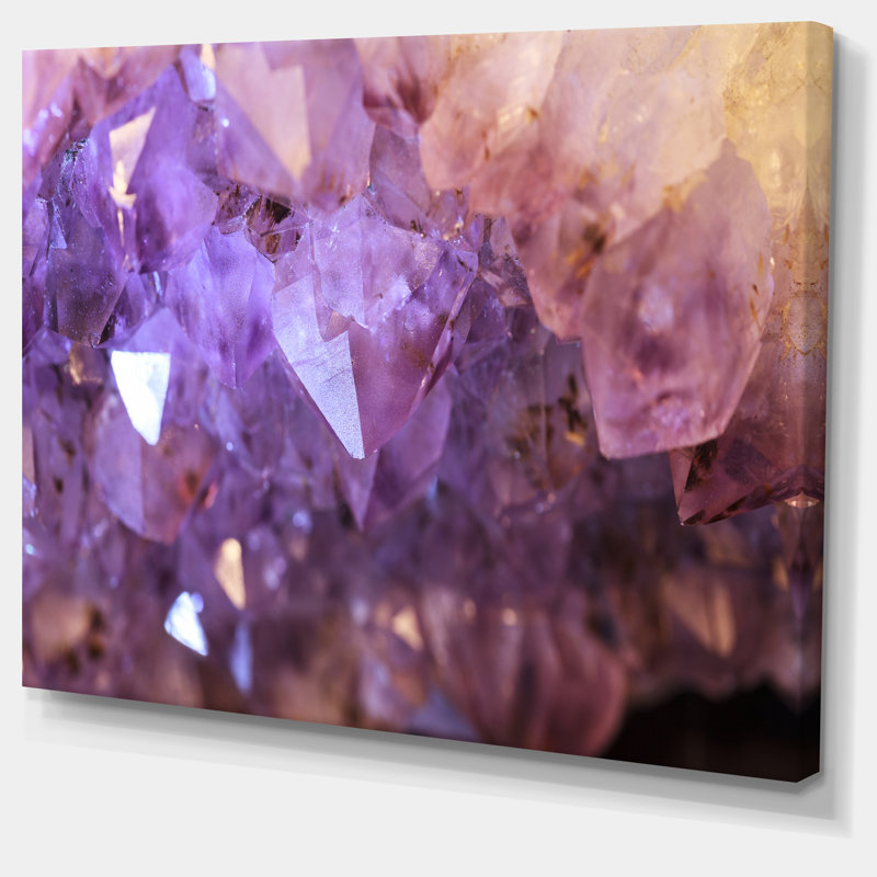 « purple white natural améthyste geode », reproduction de photo sur toile tendue, H 8 po x l 12 po