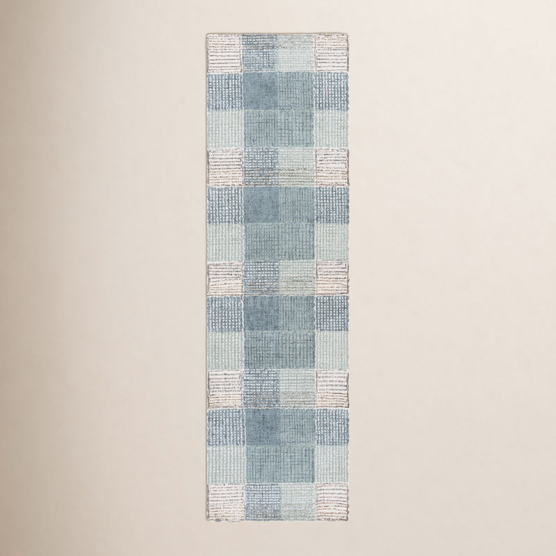 Tapis touffeté à la main Chaener, Tapis de couloir 2 pi 3 po x 8 pi