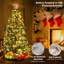 Petit sommet d'arbre en forme d'étoile, sommet de sapin de Noël à lumière DEL de 7,6 po, changement de couleur de la cime des arbres unie / Flash avec télécommande, sommet de sapin de Noël alimenté par pile / USB, sommet de sapin RVB pour sapin de