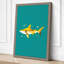 Playful Tiger Shark Modern - Wrapped Canvas-1720657542-1720657790