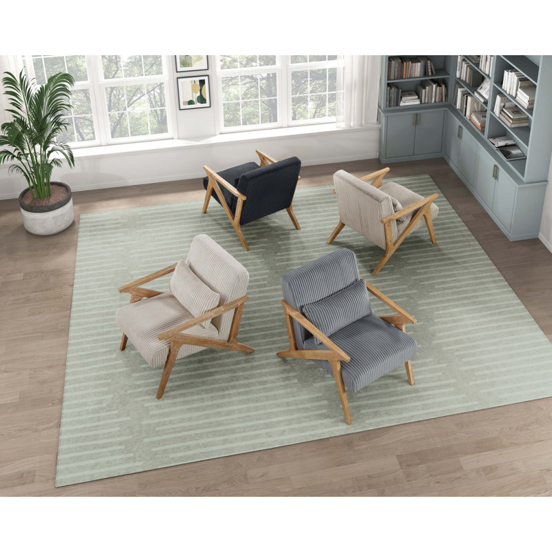 Chaise d'appoint rembourrée avec coussin, Noir