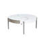 Table basse de salle à manger moderne avec pieds gris et surface en céramique