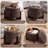  Faux Leather Upholstered Round Ottoman with Storage-411347291