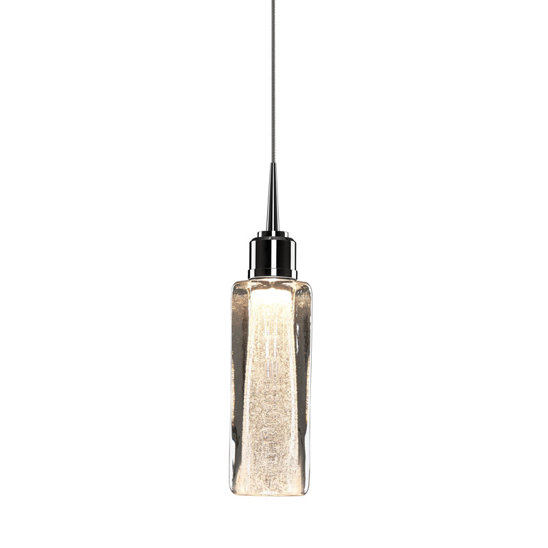 Capella 1 - Light Chrome LED Pendant, Clear